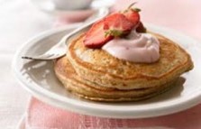 Whole Grain Strawberry Pancakes