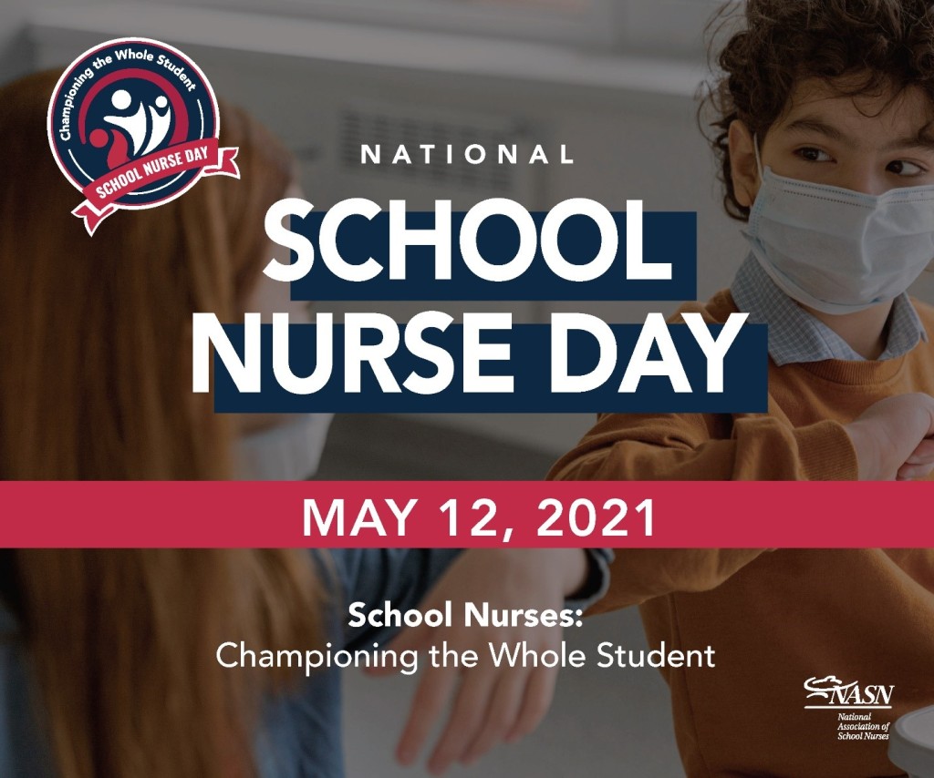 National School Nurse Day
May 12, 2021
School Nurses: Championing the Whole Student

Picture of a nurse and a student